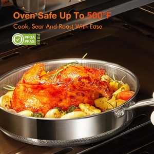 High Quality Ceramic Nonstick Die <b>Cast</b> Aluminium Stainless Steel Handle Shinning Polish Durable Oven Safe Frying <b>Pan</b> - Product Image 5