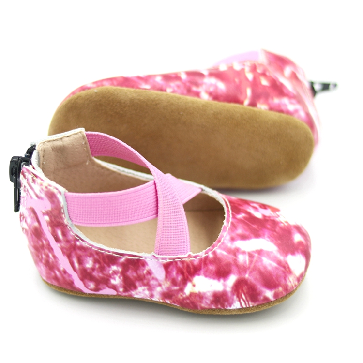 Лидер продаж, школьная дизайнерская розовая балетная обувь на молнии для маленьких девочек