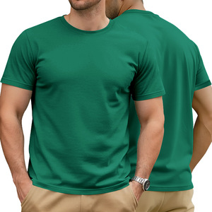 26 Camisetas de Verano para Comercio Exterior Transfronterizo entre Europa y América, Cuello Redondo, Manga Corta, Color Sólido, Algodón Puro, Estilo Casual Deportivo - Product Image 1