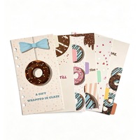 2026 Nuevo A6 Separadores de 6 agujeros con diseño de donut y dibujos animados para organizador de presupuesto, páginas separadoras para agenda, tarjetas de índice para cuaderno de hojas sueltas