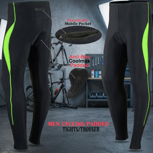 Cuissard de cyclisme hiver homme rembourré Jogger noir Biker Tights - Product Image 3