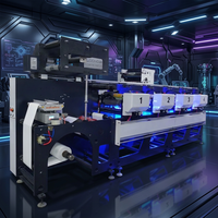 Nouvelle imprimante d'étiquettes flexo en ligne 8 couleurs entièrement automatique Sunrise SR-350-8, 180 m/min, écran tactile, séchage UV, prête pour le réseau