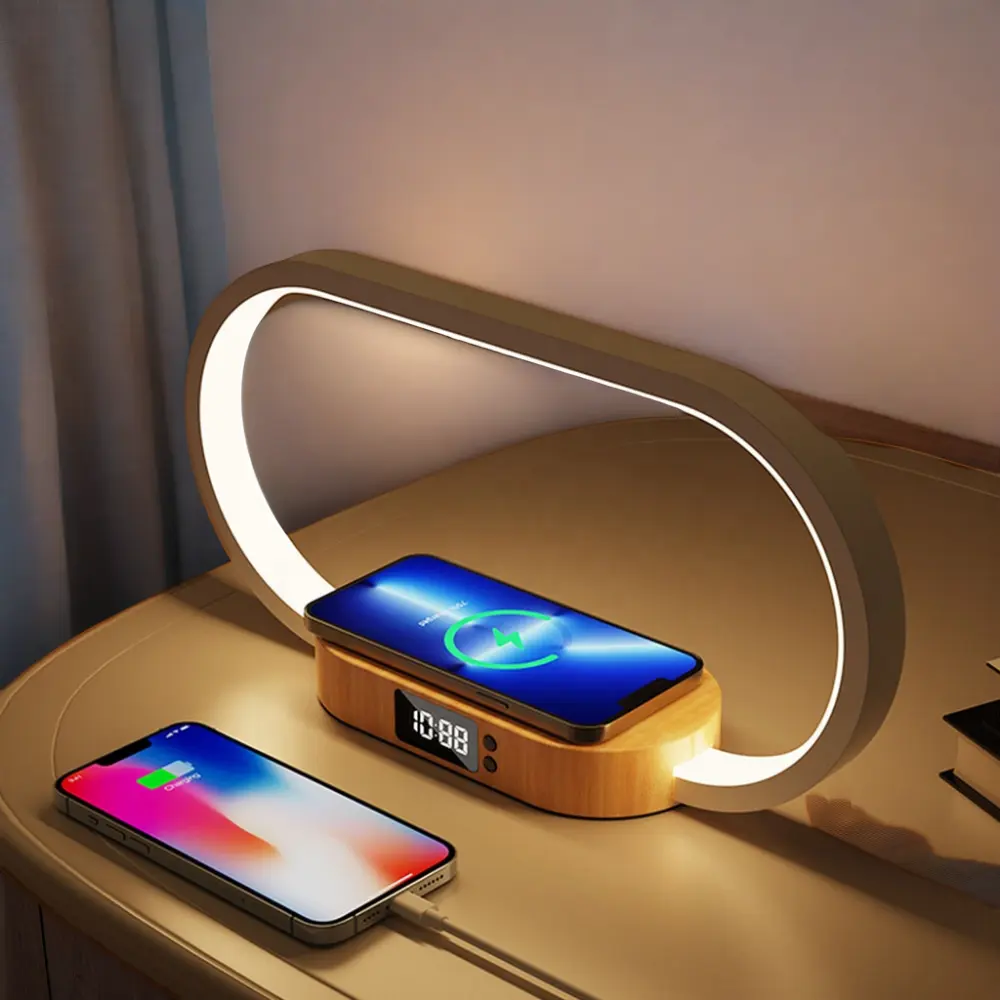 Lâmpada de mesa com alto-falante Bluetooth sem fio para escultura de arte contemporânea lâmpada de mesa moderna LED de cristal