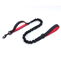 Laisse de chien élastique de luxe à double poignée laisse de chien élastique robuste avec deux poignées rembourrées