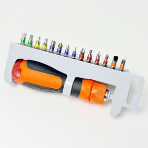 16 In 1 Ratchet Screwdriver Set With Colored Vanadium Steel Bits Folding Holder Manual Hardware Tool Set - Product Image 2