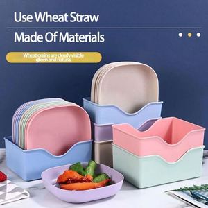 Petit plat en paille de blé pour restes, fruits secs et os, usage domestique - Product Image 4