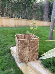 Handmade Water Hyacinth Basket 14 Inch Woven Storage Bin for Laundry Toys and <b>Blankets</b> Eco Friendly Natural Fiber Home Organizer - Product Image 4