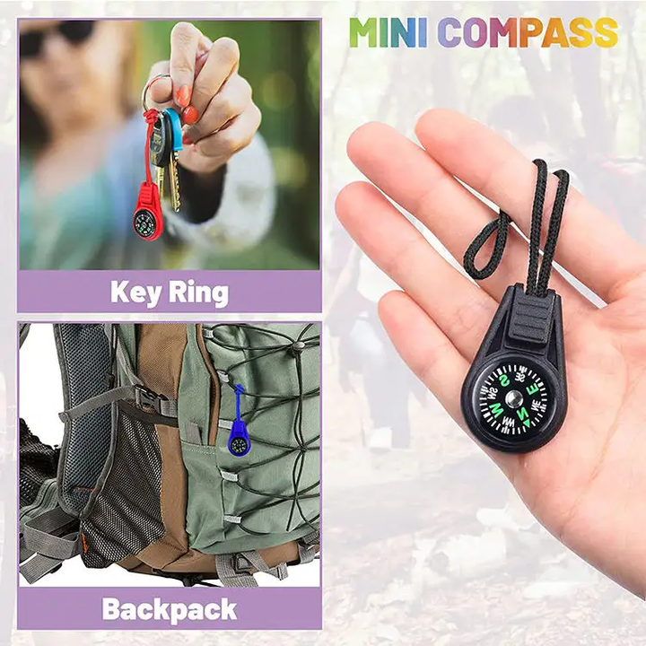 Hiking Compass Rovella 2Pcs Pocket Compass, Survival Sports Car
