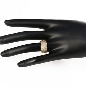 Bijoux fantaisie, zircon créé en laboratoire, bague de fiançailles et de mariage plaquée or 18 carats, minimaliste, or rose, pour femmes - Product Image 2