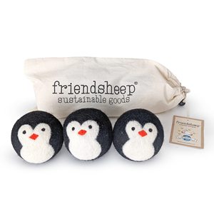 Lot <span class=keywords><strong>de</strong></span> 3 boules <span class=keywords><strong>de</strong></span> séchage en <span class=keywords><strong>laine</strong></span> <span class=keywords><strong>de</strong></span> <span class=keywords><strong>pingouin</strong></span> mignonnes, 100% <span class=keywords><strong>laine</strong></span> <span class=keywords><strong>de</strong></span> Nouvelle-Zélande, réutilisables, adoucissantes écologiques pour le linge, avec sac en coton - Product Image 1