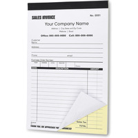 Facture de vente personnalisée, format autocopiant, avec nom de votre entreprise, 2 carnets