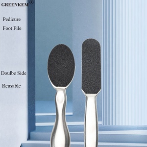 Lime à <span class=keywords><strong>sable</strong></span> réutilisable double face en acier inoxydable pour les soins des <span class=keywords><strong>pieds</strong></span> lime à callosités outil de pédicure professionnel vente en gros - Product Image 2