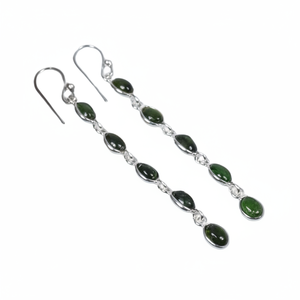 Turmalina verde 925 Plata de Ley Piedra preciosa Gancho Pendiente Joyería hecha a mano Regalo para cumpleaños 5 Pendientes de piedra Pendientes colgantes - Product Image 1