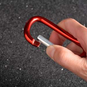 Mousqueton d'extérieur en alliage d'aluminium en forme de gourde, 4 tailles, boucle d'escalade, accessoire porte-clés, multicolore - Product Image 3