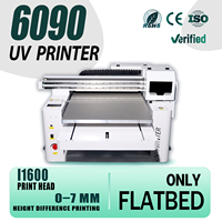 Imprimante UV à plat 6060 CMYK avec encre blanche, séchage UV LED pour plateaux et caisses en plastique, conception personnalisée, impression directe sur PP PVC