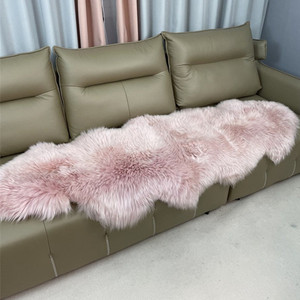 Tappeto di lana di vera pelliccia in pelle di pecora naturale tappeto 100% lana lunga australiana o Newzealand - Product Image 3