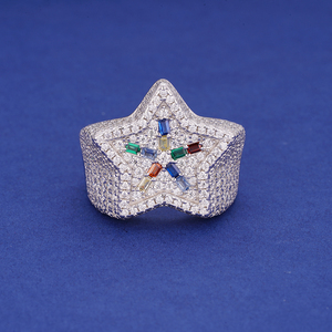 Anillos de Plata de Ley 925 con Moissanita Rectangular VVS de Alta Calidad para Hombre, Nuevo Modelo - Product Image 4