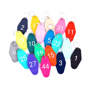 Porte-clés d'hôtel personnalisé CCH, porte-clés de motel vierge en plastique, couleurs violet, rose, vert - Product Image 6