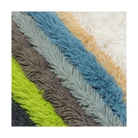 Peluche douce à poils longs de 20mm, tissu en fausse fourrure pour ours en peluche