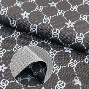 Оптовая продажа искусственной кожи ПВХ с клетчатым узором для упаковки чемоданов, винных коробок, сумок, кошельков, мягких сумок, кожаных изделий - Product Image 2