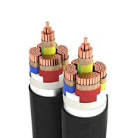 Cable de Alimentación de 4 Núcleos con Aislamiento de PVC VV4x4mm 0.6/1KV-8.7/15KV, Cable de Cobre para Construcción VV VV22, Clasificación IP67, Voltaje de 1.5-800mm