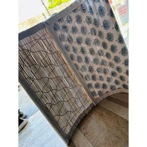 ม่านม้วนไม้ไผ่สานแบบธรรมชาติรักษ์โลก ขนาด 4x6 ฟุต คุณภาพสูง ทำด้วยมือ พร้อมม่านบังตาและบานเกล็ดขนาดเล็ก - Product Image 6