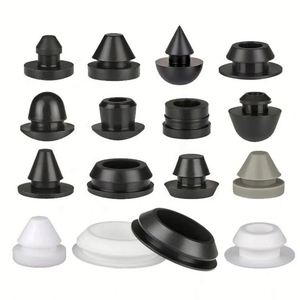 Factory-made Silicone <b>Rubber</b> Stopper Round Plug Threaded Hole Plug for Pipe Stopper for Blocking - Product Image 4