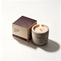 Boîte cadeau de luxe personnalisée pour bougie, avec couvercle incliné, boîte rigide Styv, emballage pour bougie aromatique en céramique et verre