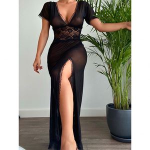 Nieuwe Dames Sexy Kanten Nachthemd Doorzichtige Mesh Bodysuit Lingerie One Size Fits All - Product Image 3