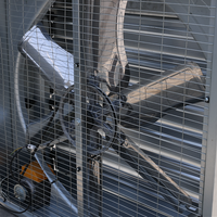 Ventilateur d'extraction industriel VFans grande taille 300-1530mm en acier galvanisé avec volet roulant automatique – Économique et performant