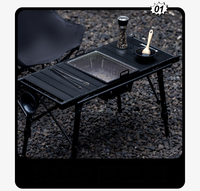 Table de camping pliable multifonctionnelle populaire en acier au carbone, avec une forte capacité de charge, pour le camping en plein air