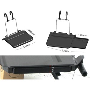 Bandeja Colgante para Volante de Coche con Ranura para Tablet, Portavasos, Bandeja para Comer, Escritorio para Portátil para Comer, Leer y Trabajar, Negro, Universal - Product Image 4