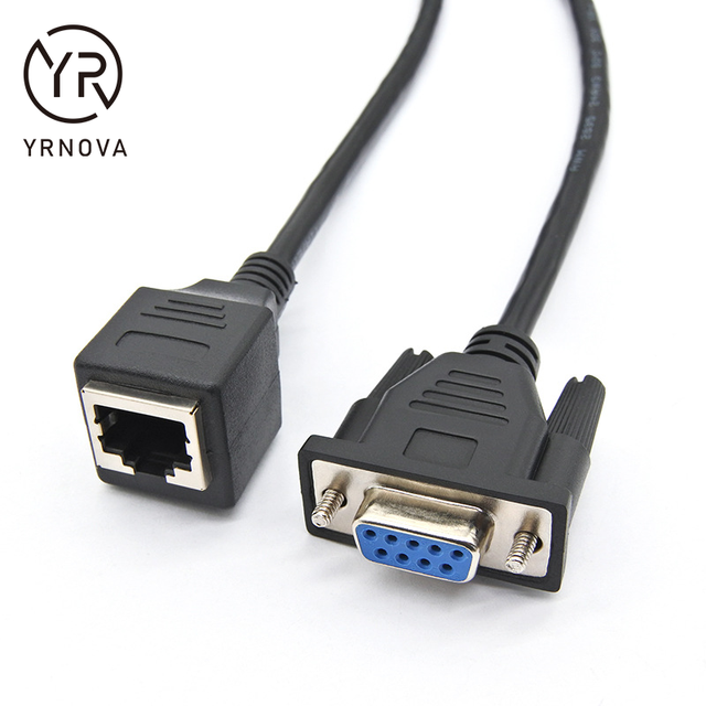 DB9 Male RJ45 Female Console Cable RS232 Serial Adapter 9 Pin D-Sub PVC Insulated IP65 Rated CE for Network Cable