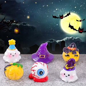 Figuras de Resina en Miniatura de Halloween, Calabaza, Globo Ocular, Fantasma, Sombrero de Bruja, Decoración para Interiores - Product Image 1