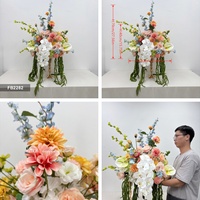 Nouvelle Tendance 2027 : Bouquet Floral Artificiel Phalaenopsis Coloré de 60 cm pour Centre de Table d'Altar
