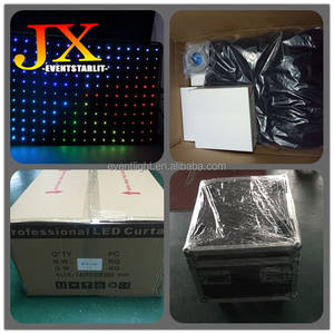 Rideau vidéo LED RVB personnalisable pour intérieur, tissu de drapé en velours noir pour toile de fond de scène, DMX, fête - Product Image 6