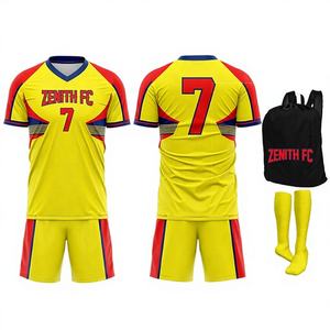 Conjuntos de Camisetas de Fútbol con Estampado Digital, Transpirables y Elásticas, Camisetas de Fútbol de Manga Corta para Hombre, Uniformes Deportivos Personalizados para Equipos - Product Image 1