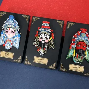 Imanes Decorativos para Refrigerador con Diseño de Maquillaje Facial de Ópera de Pekín, Resina Ecológica Tridimensional - Product Image 2