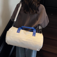 Sac de sport et de voyage unisexe tendance Oxford imperméable avec compartiment sec/humide, fermeture éclair, poignée souple et barre de traction