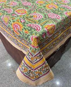 Nuevo diseño de lujo indio bloque de mano impreso 100% cubierta de mantel de algodón, cubierta de mesa de tamaño personalizado hogar Hotel boda decoración cubierta - Product Image 5