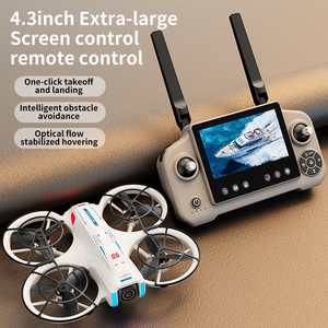 New AE21 Max AI 4.3” Brushless Drone with Screen Optical Flow Hover 4-Side Obstacle Avoidance 90° ESC Dual <b>Camera</b> RC Quadcopter - Product Image 3
