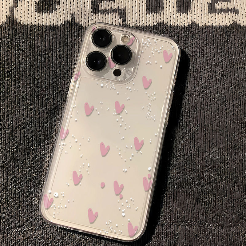 Space Case - Transparent - Pink Heart