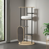 Produsen Grosir Furnitur Rumah Modern dan Mewah, Menara Tempat Tidur Kucing dengan Rangka Kayu dan Logam untuk Dalam Ruangan