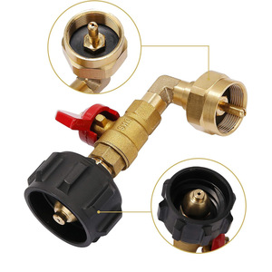Joint de gonflage de bouteille de propane de camping d'une livre nord-américain avec robinet à tournant sphérique <span class=keywords><strong>adaptateur</strong></span> de bouteille de gaz en laiton QCC1 - Product Image 6