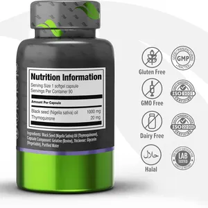 OEM Private Label Black Seed Oil Capsule Softgel Immune Support Black Cumin Seed Oil Softgel Capsules