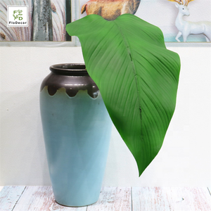 Abanico Artificial con hojas de palmera, planta <span class=keywords><strong>Tropical</strong></span> con tacto Real, decoración para el hogar y la boda, arreglo floral - Product Image 6