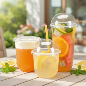 Custom Disposable PET <b>Plastic</b> <b>Cups</b> with Lids and Straws 16oz 32oz 90mm Diameter for Ice Coffee Bubble Tea Ice Drink <b>Cup</b> - Product Image 1