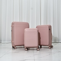 Nouvel ensemble de bagages en PP grande capacité avec compartiment d'extension à fermeture éclair, modèle Deep Warehouse One Nine Open, ensemble de trois pièces extensible
