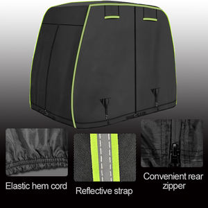 Benutzer definierte Größe 2 4 Passagiere Golf wagen abdeckungen mit Reiß verschluss Wasserdichte Ganzjahres-Schutz abdeckung für Golf wagen im Freien - Product Image 2