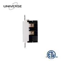 Prise murale combinée blanche homologuée ETL 15A avec GFCI, auto-test et chargeur USB (Type-A + Type-C) 5V/4.8A